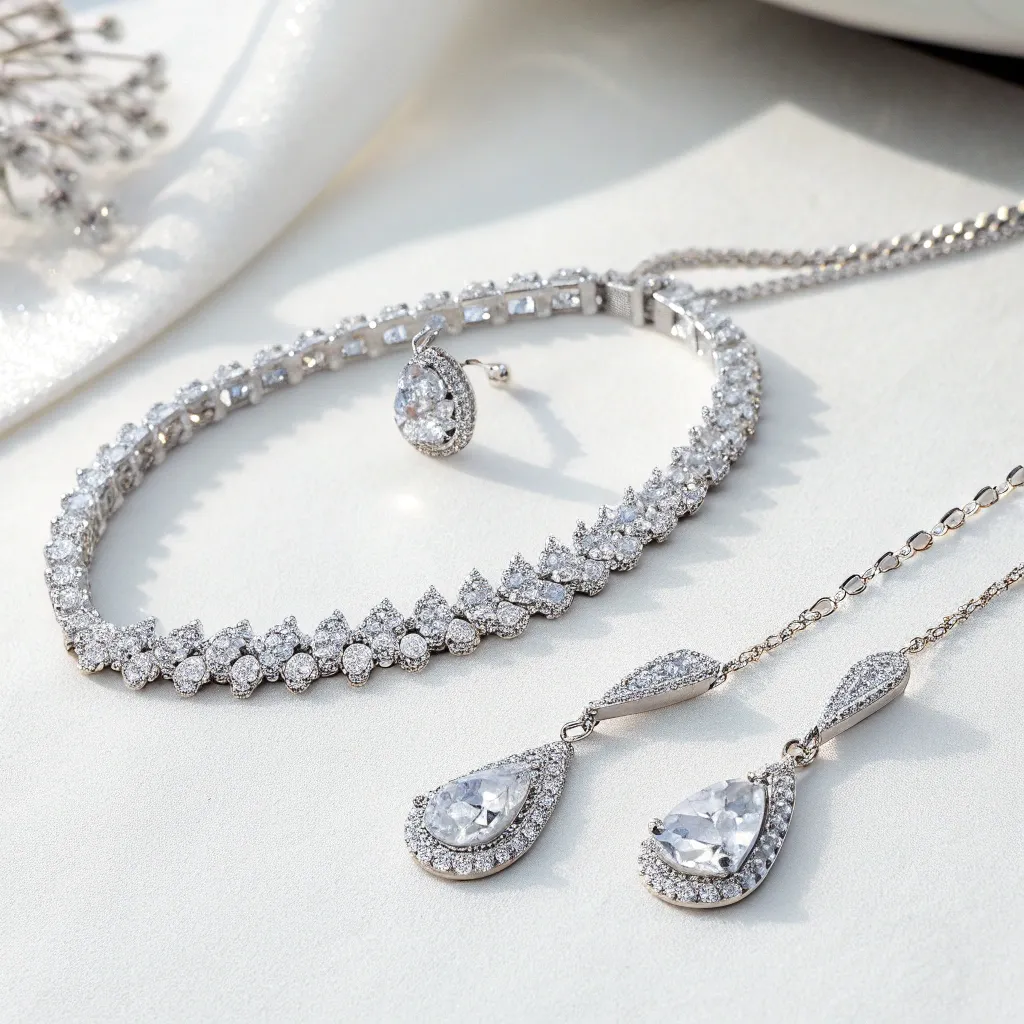 An elegant set of handcrafted jewelry